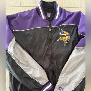 Vintage Minnesota Vikings Game Day Logo Athletic Windbreaker Jacket Sz XL